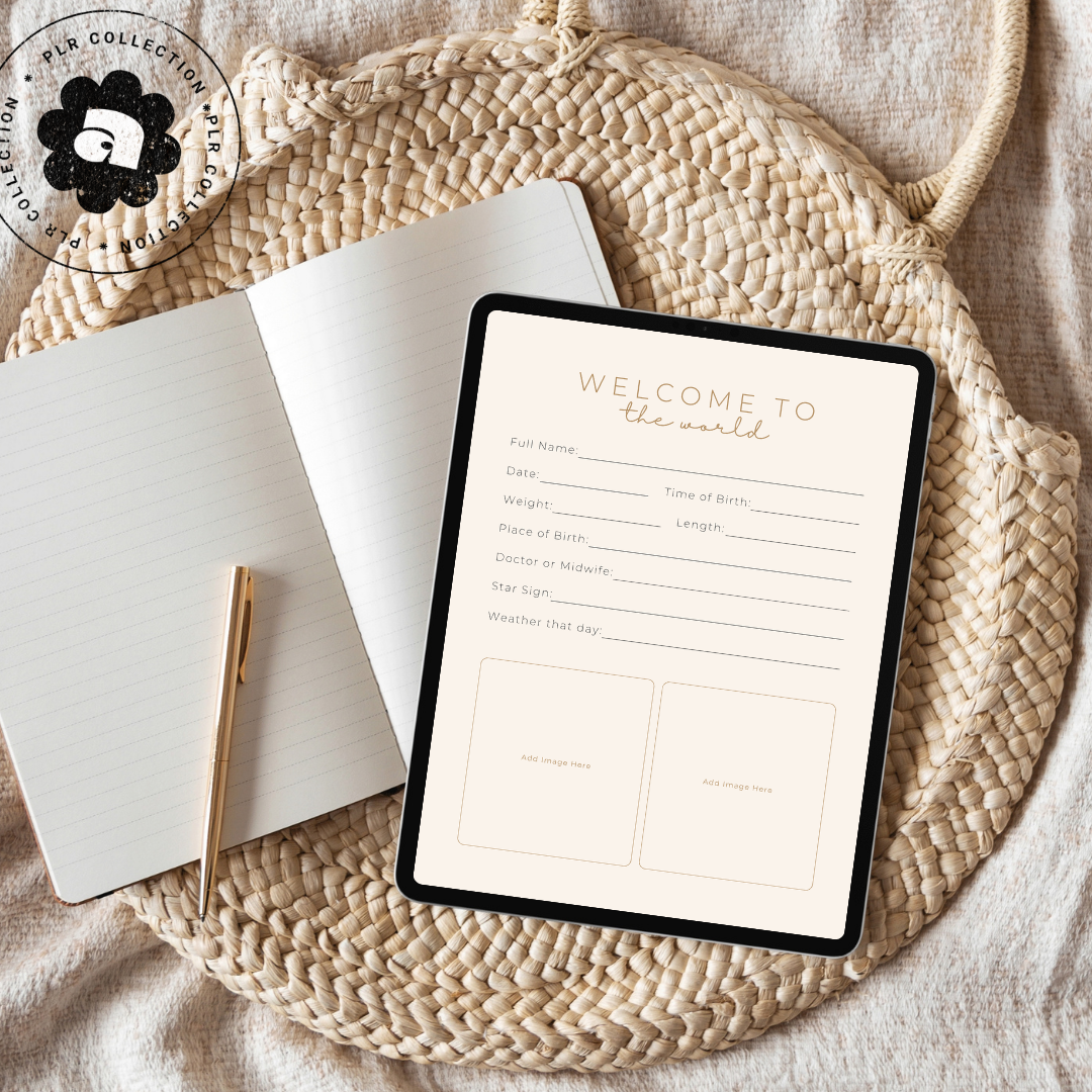 Baby Book Journal – Canva Template (PLR)