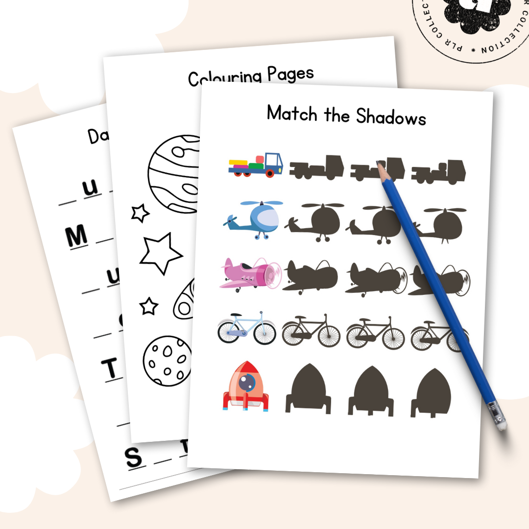 PLR Kids Printable Worksheets – Canva Template (Commercial Use)