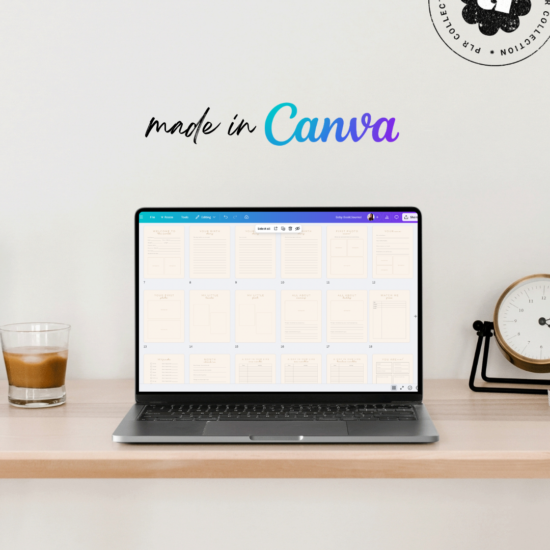 Baby Book Journal – Canva Template (PLR)