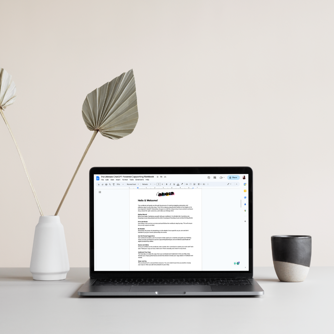 Etsy Success Script: The Ultimate ChatGPT-Powered Copywriting Workbook
