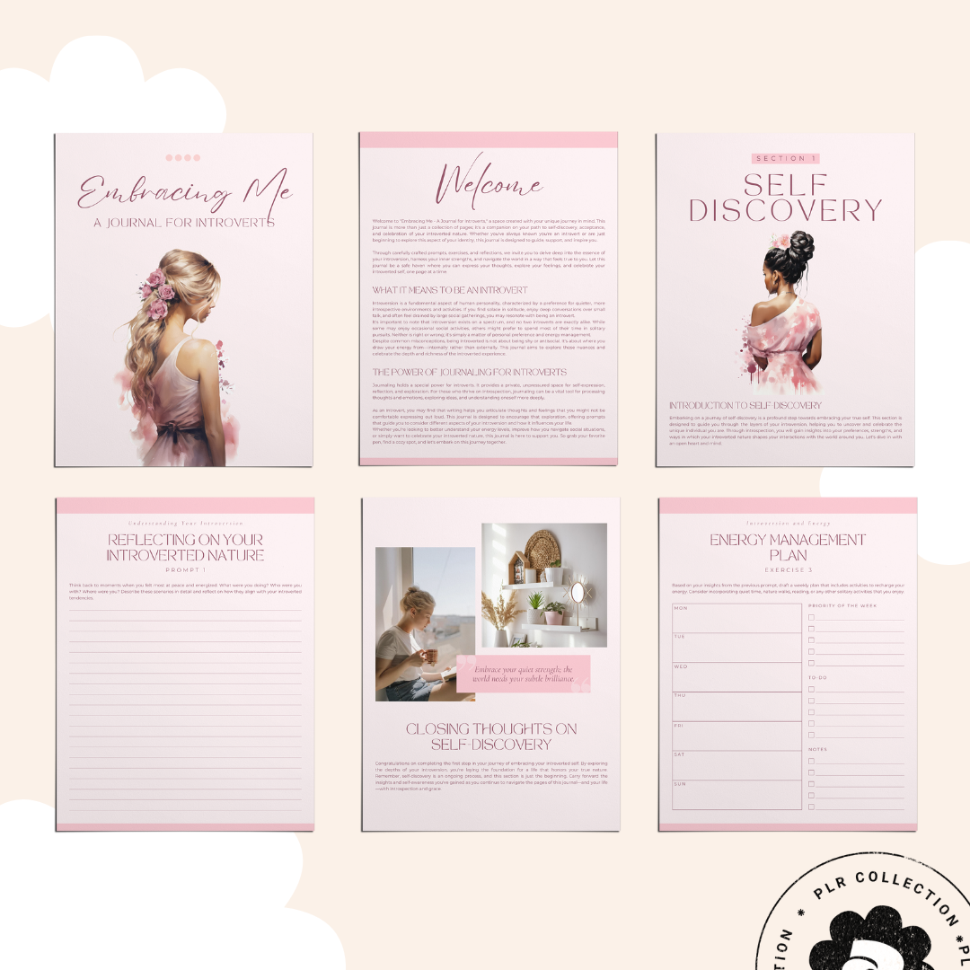 PLR - Introvert Journal Canva Template (Commercial Use)