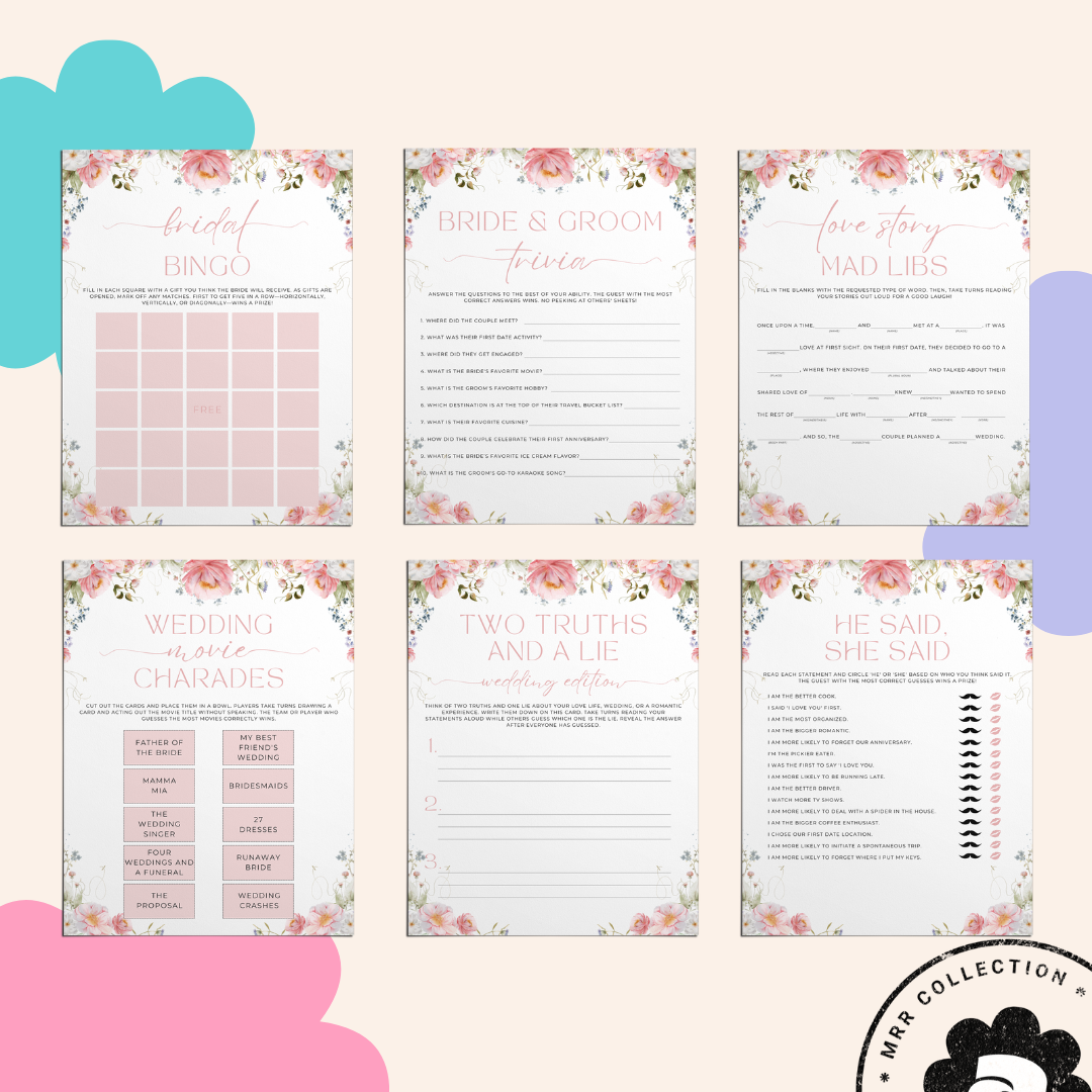 MRR - Elegant Bridal Shower Canva Template Bundle