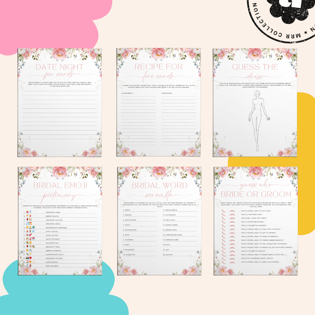 MRR - Elegant Bridal Shower Canva Template Bundle