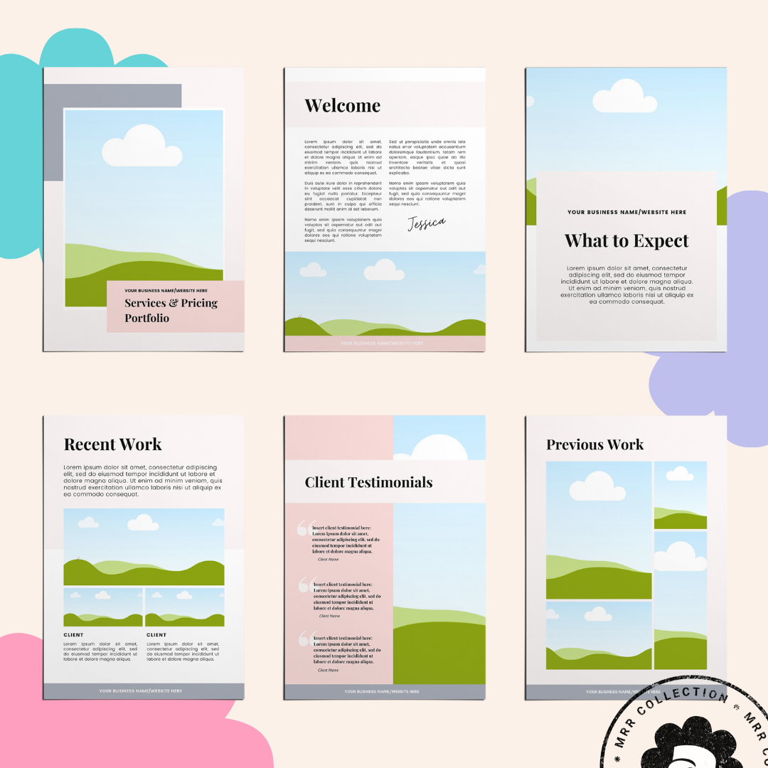 MRR - Service & Pricing Portfolio Canva Template