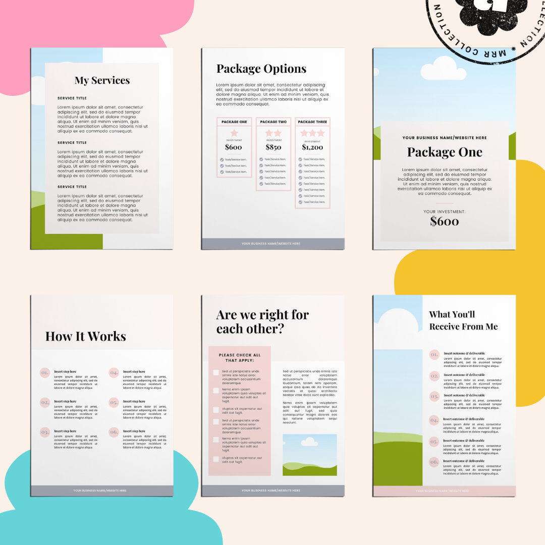 MRR - Service & Pricing Portfolio Canva Template