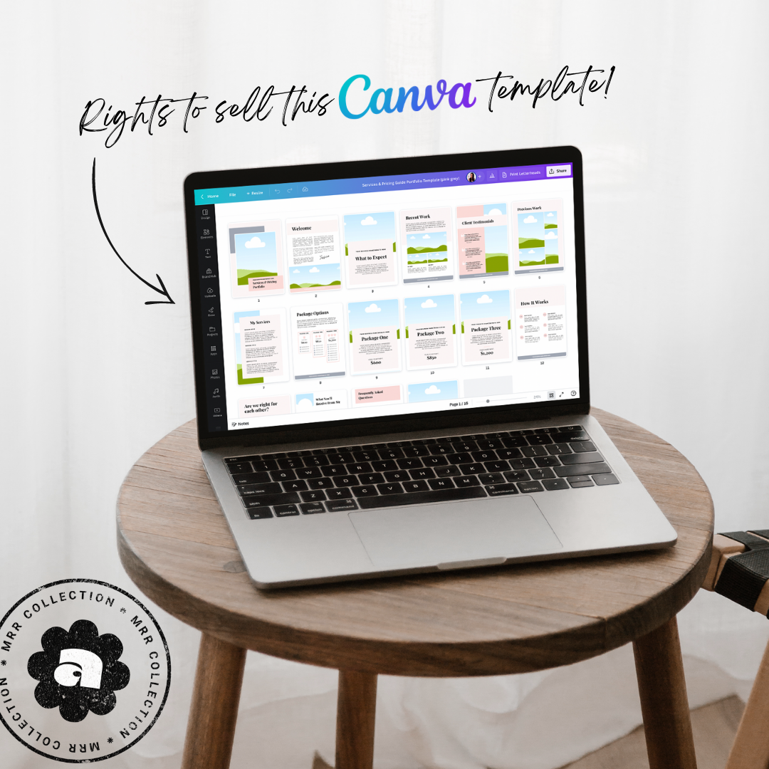 MRR - Service & Pricing Portfolio Canva Template