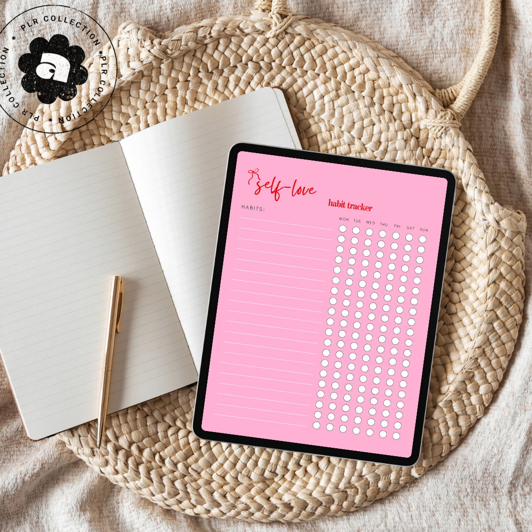 PLR 30-Day Self-Love Journal – Canva Template (Commercial Use)