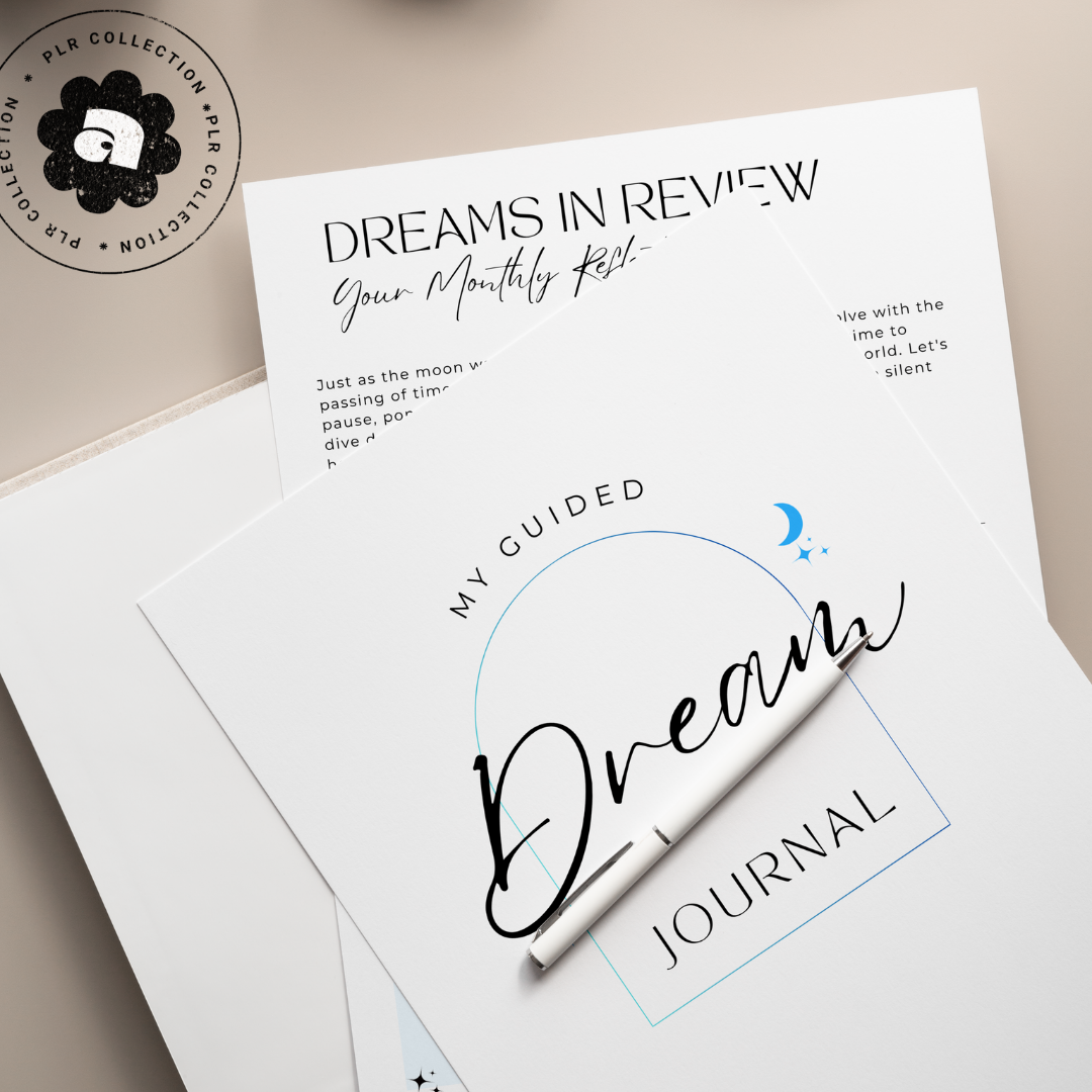 PLR - Guided Dream Journal Canva Template (Commercial Use)