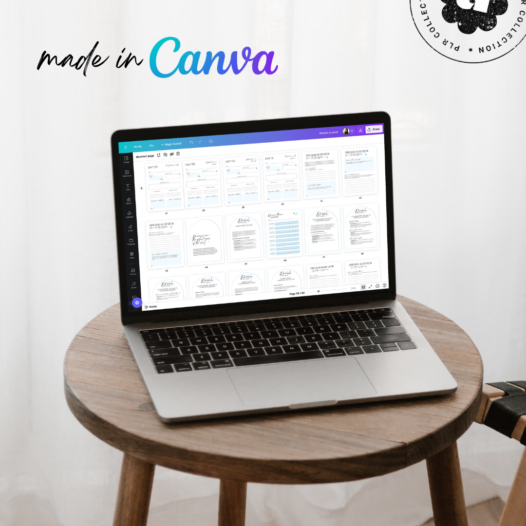 PLR - Guided Dream Journal Canva Template (Commercial Use)