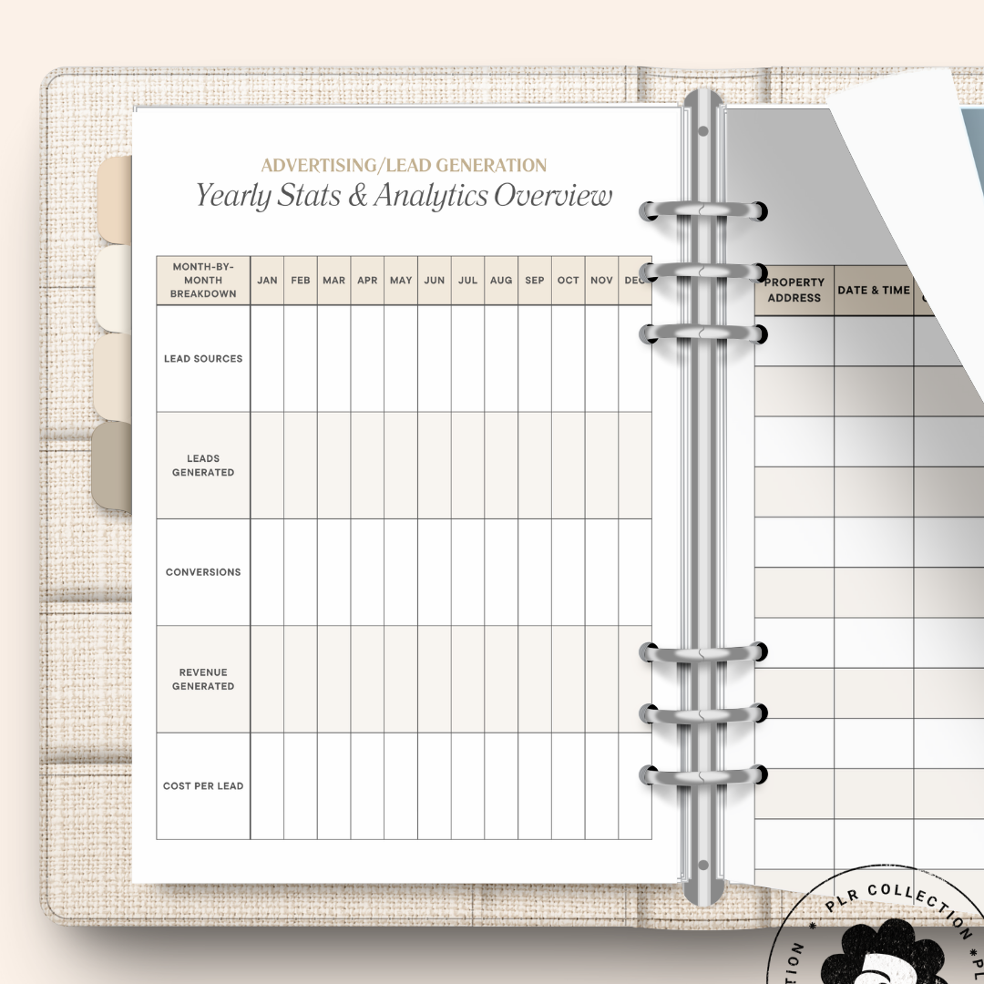 PLR Real Estate Agent Planner – Canva Template (Commercial Use)