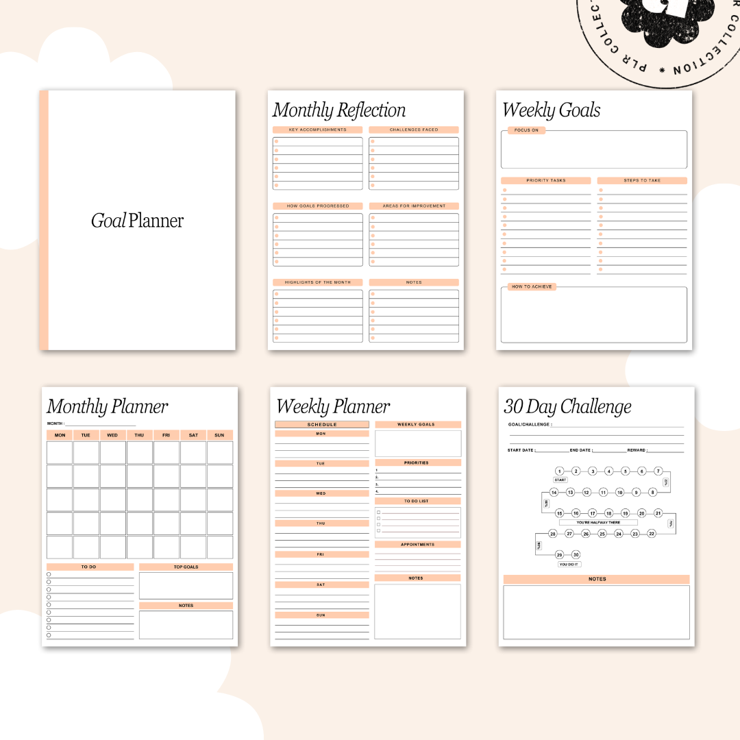 PLR Ultimate Goal Planner – Canva Template (Commercial Use)