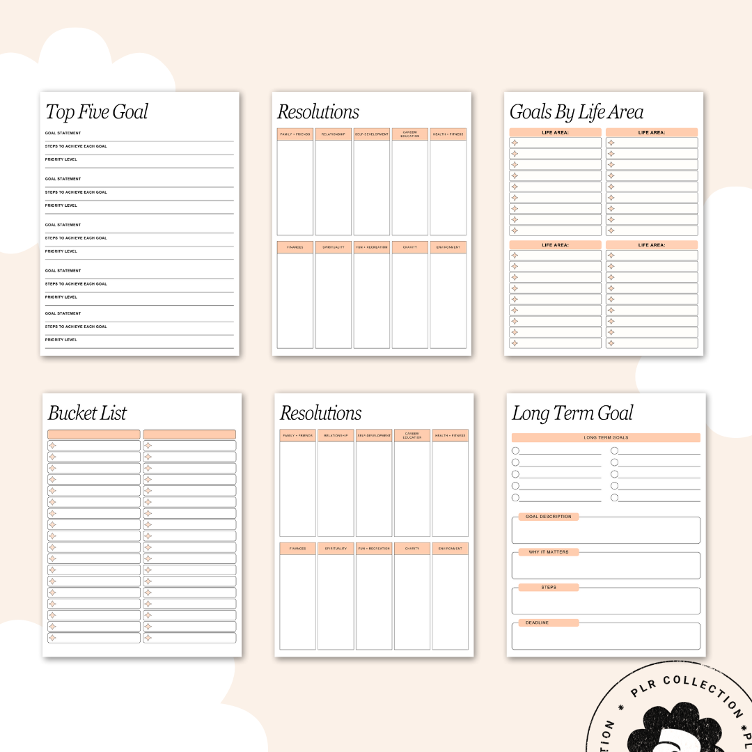 PLR Ultimate Goal Planner – Canva Template (Commercial Use)
