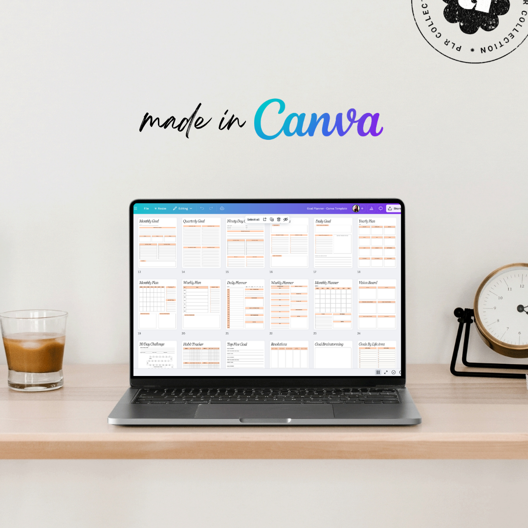 PLR Ultimate Goal Planner – Canva Template (Commercial Use)