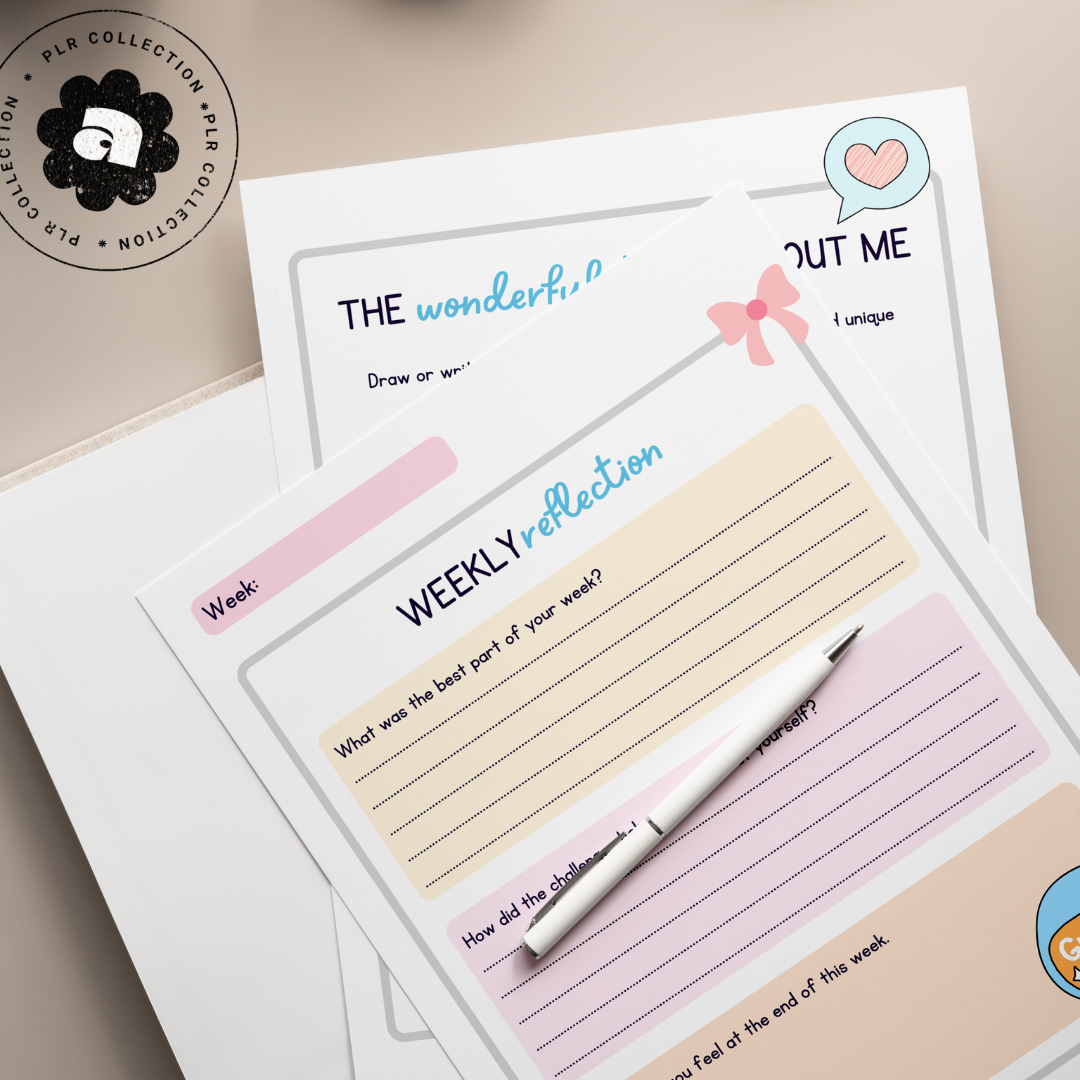 PLR - Self-Love Journal for Kids Canva Template (Commercial Use)