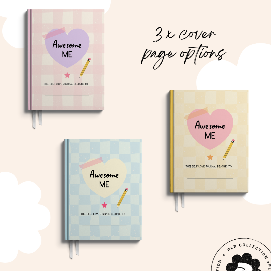 PLR - Self-Love Journal for Kids Canva Template (Commercial Use)
