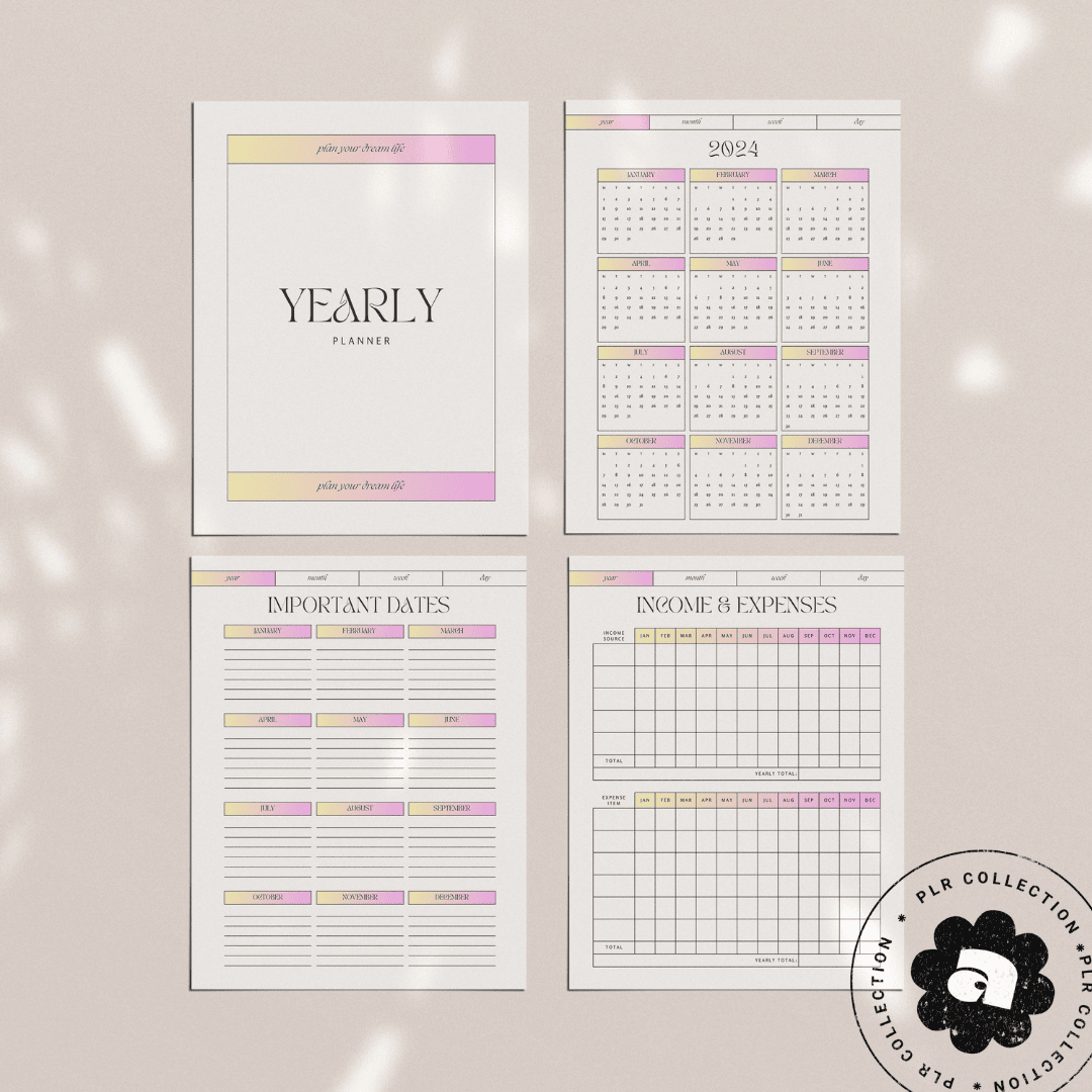 PLR - The Ultimate Planner Bundle - Canva Template (Commercial Use)