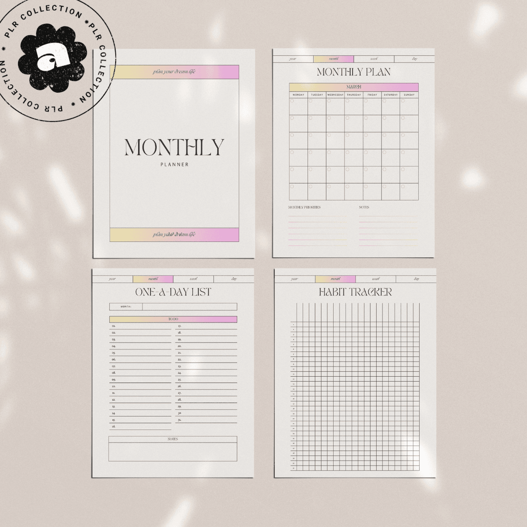 PLR - The Ultimate Planner Bundle - Canva Template (Commercial Use)