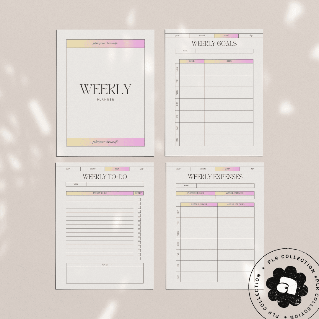 PLR - The Ultimate Planner Bundle - Canva Template (Commercial Use)