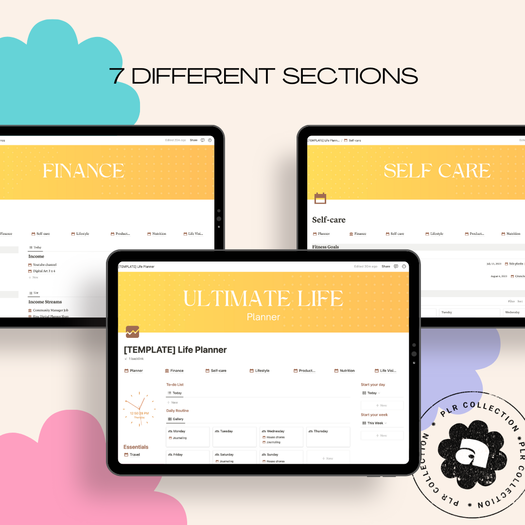PLR - Ultimate Life Planner Notion Template (Commercial Use)