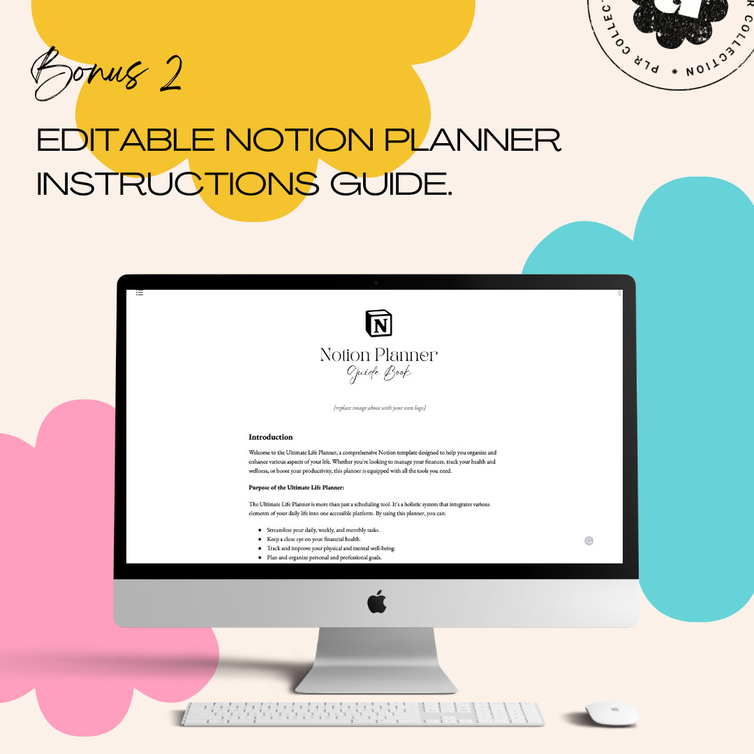PLR - Ultimate Life Planner Notion Template (Commercial Use)