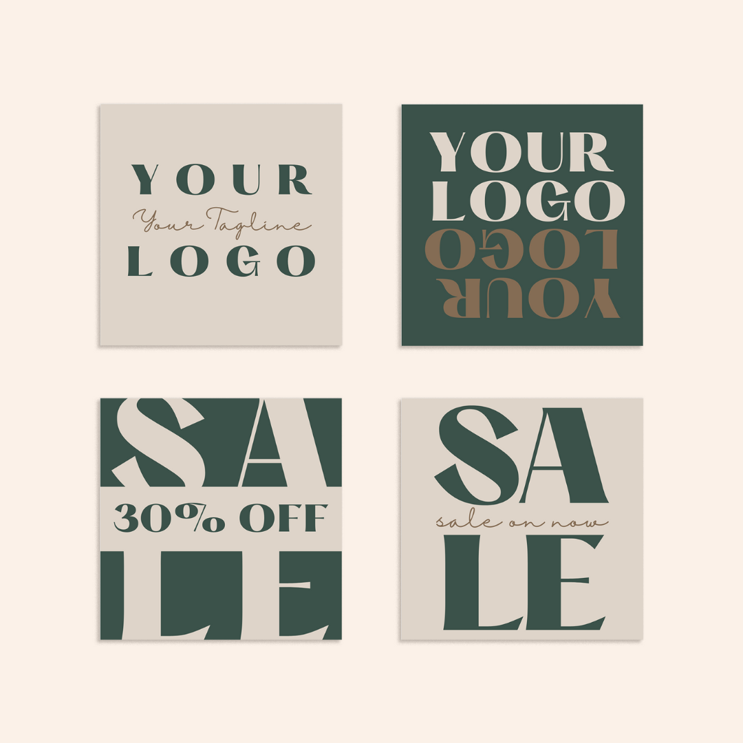This is a mockup of an Etsy Branding Kit. Perfect for Etsy shop owners who are selling digital products.