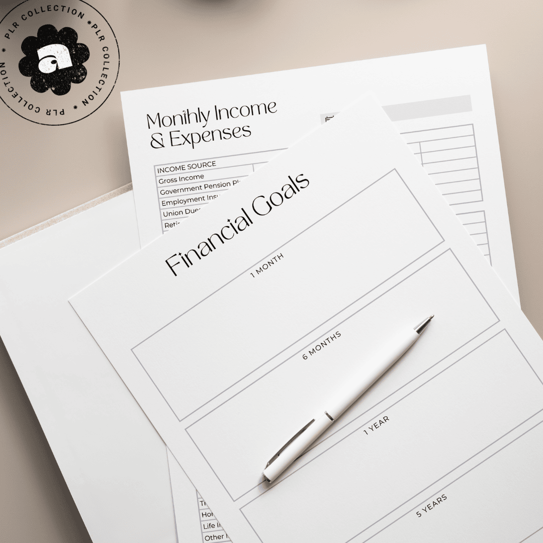 PLR - Monthly & Weekly Budget Planner Canva Template (Commercial Use)