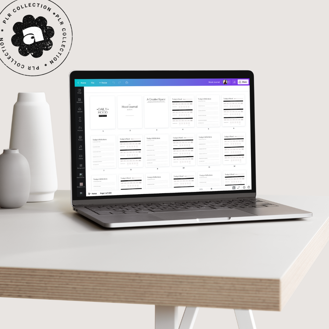 PLR - Daily Mood Journal Canva Template (Commercial Use)