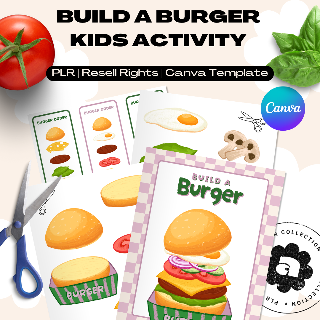 Burger Builder Kids Activity – Canva Template (PLR)