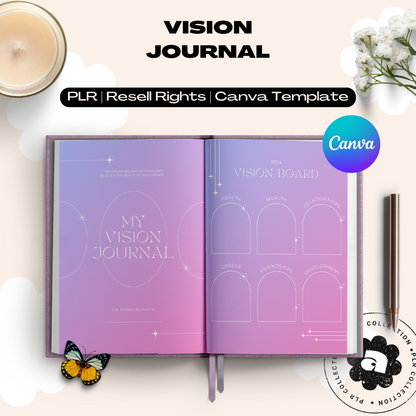 Vision Journal Templete PLR - Vision Journal Canva Template (Commercial Use) – Alicia Rafiei ...