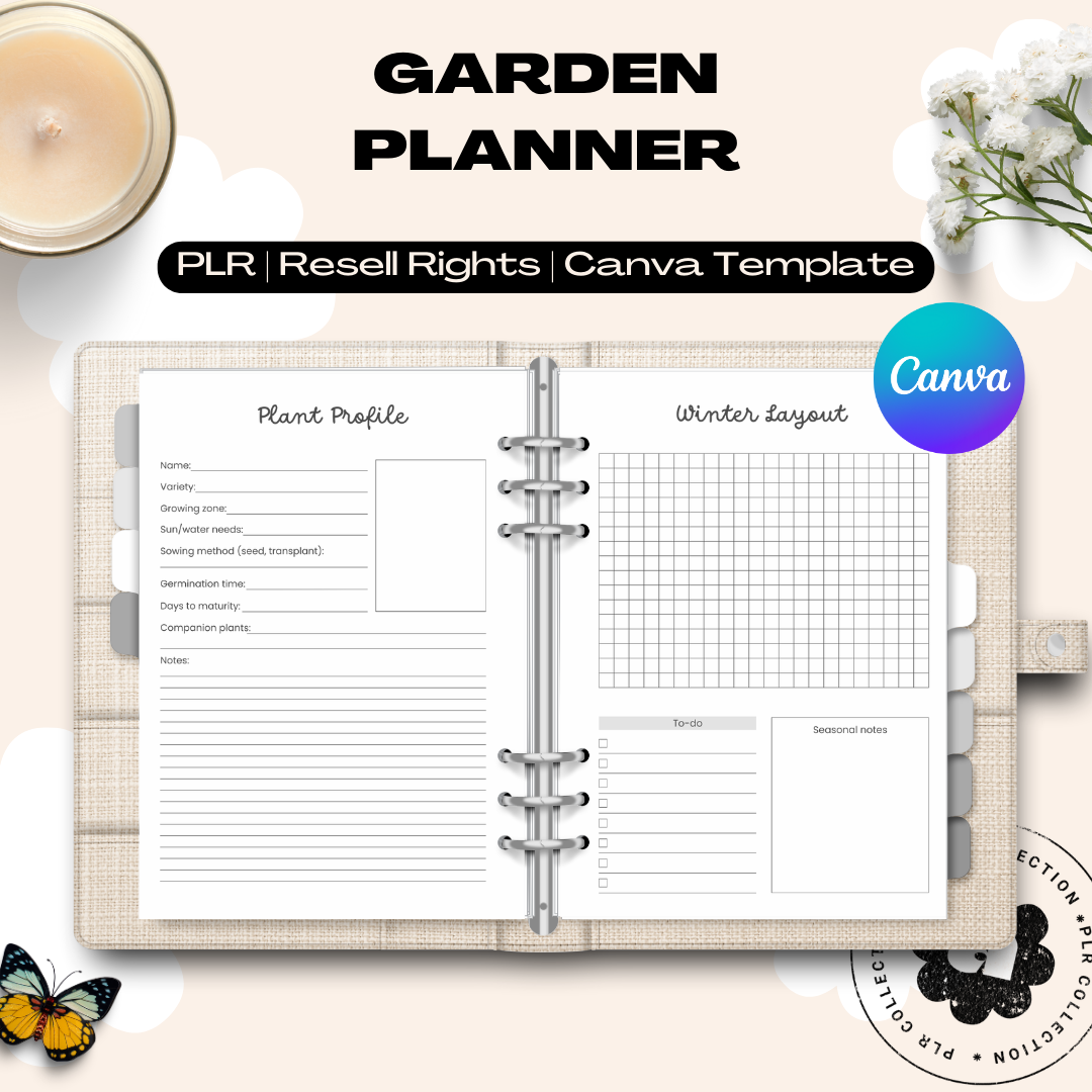 Garden Planner – Canva Template (PLR)