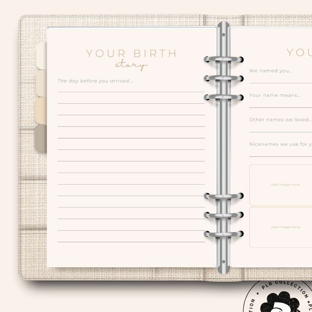 Baby Book Journal – Canva Template (PLR)