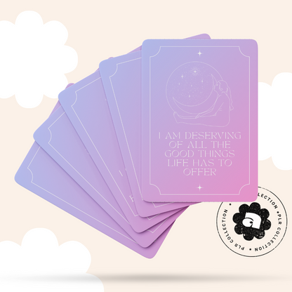 PLR - Vision Journalling Affirmation Cards Canva Template (Commercial Use)