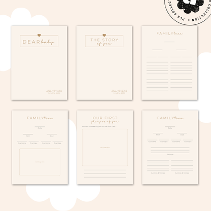 Baby Book Journal – Canva Template (PLR)