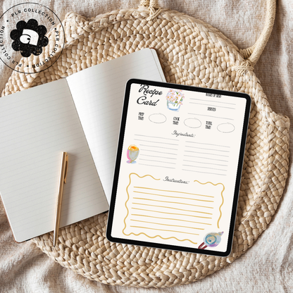 Printable Recipe Book Canva Template | PLR Resell Rights