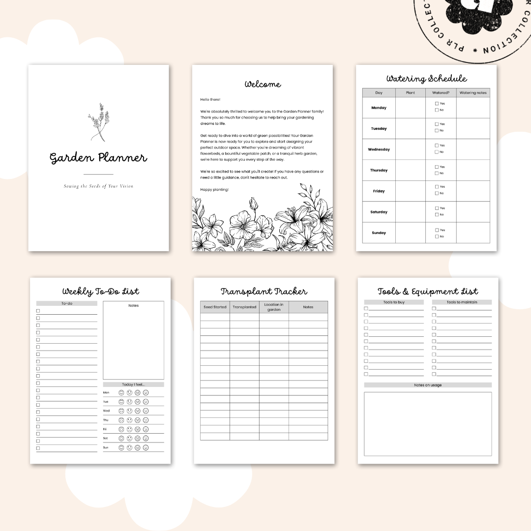 Garden Planner – Canva Template (PLR)