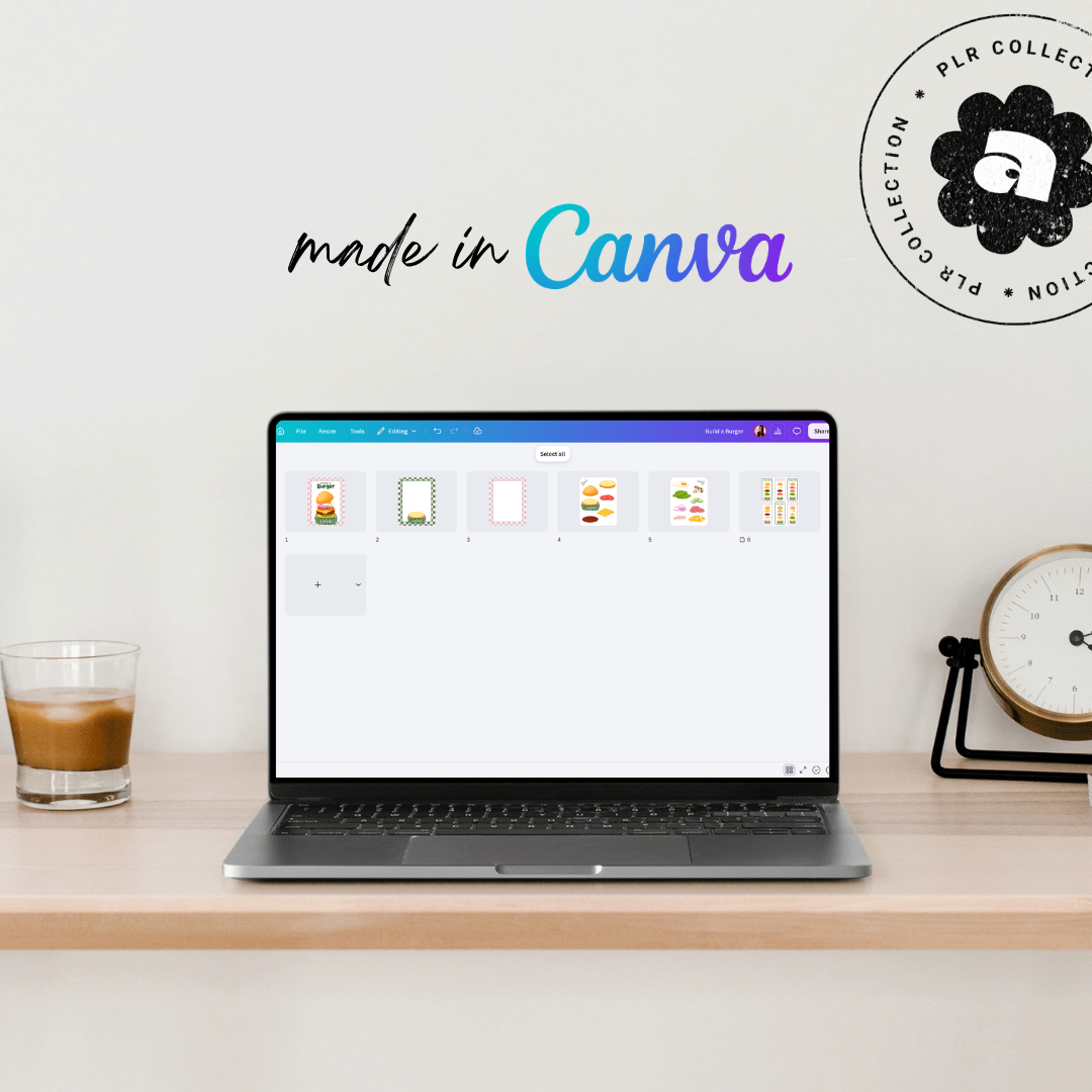 Burger Builder Kids Activity – Canva Template (PLR)