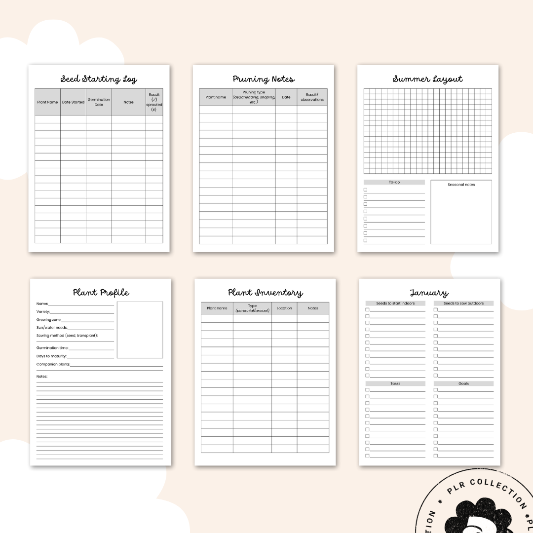 Garden Planner – Canva Template (PLR)