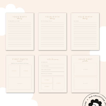 Baby Book Journal – Canva Template (PLR)