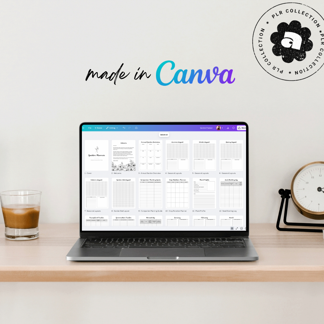 30-Day Gratitude Journal (Digital/Hyperlinked) – Canva Template (PLR)