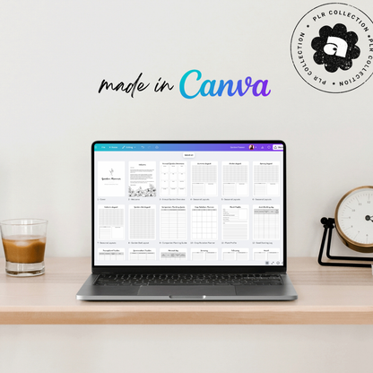 30-Day Gratitude Journal (Digital/Hyperlinked) – Canva Template (PLR)