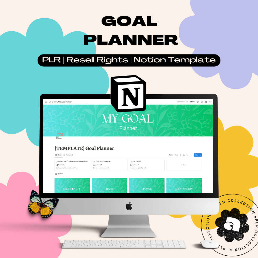 PLR - Goal Planner Notion Template (Commercial Use)