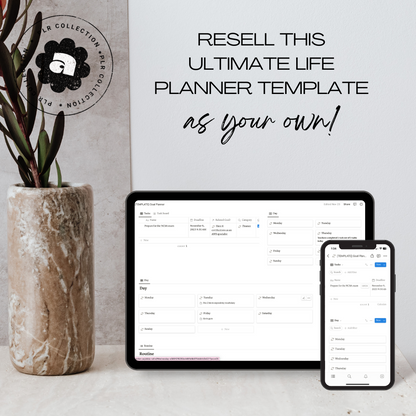 PLR - Goal Planner Notion Template (Commercial Use)