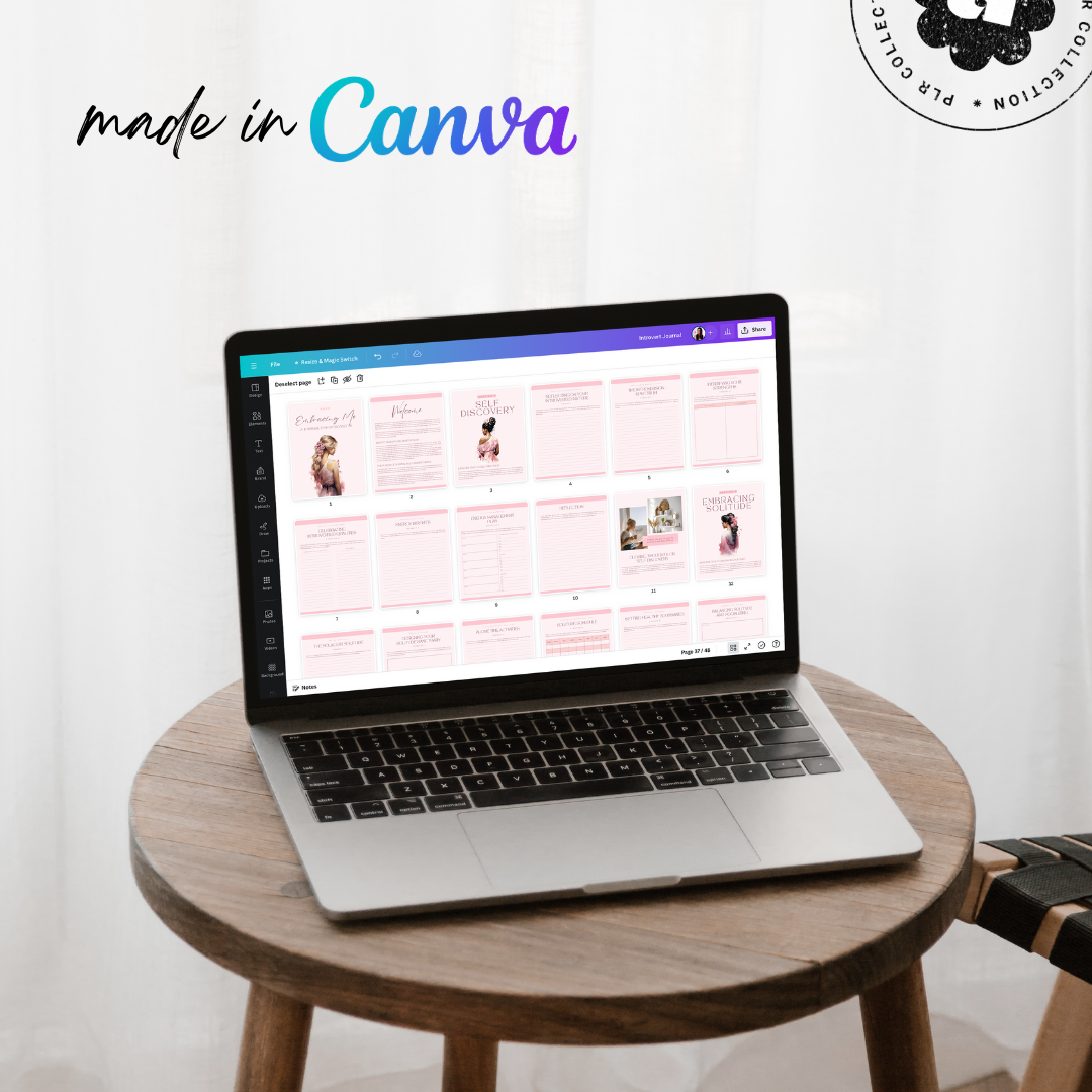 PLR - Introvert Journal Canva Template (Commercial Use)
