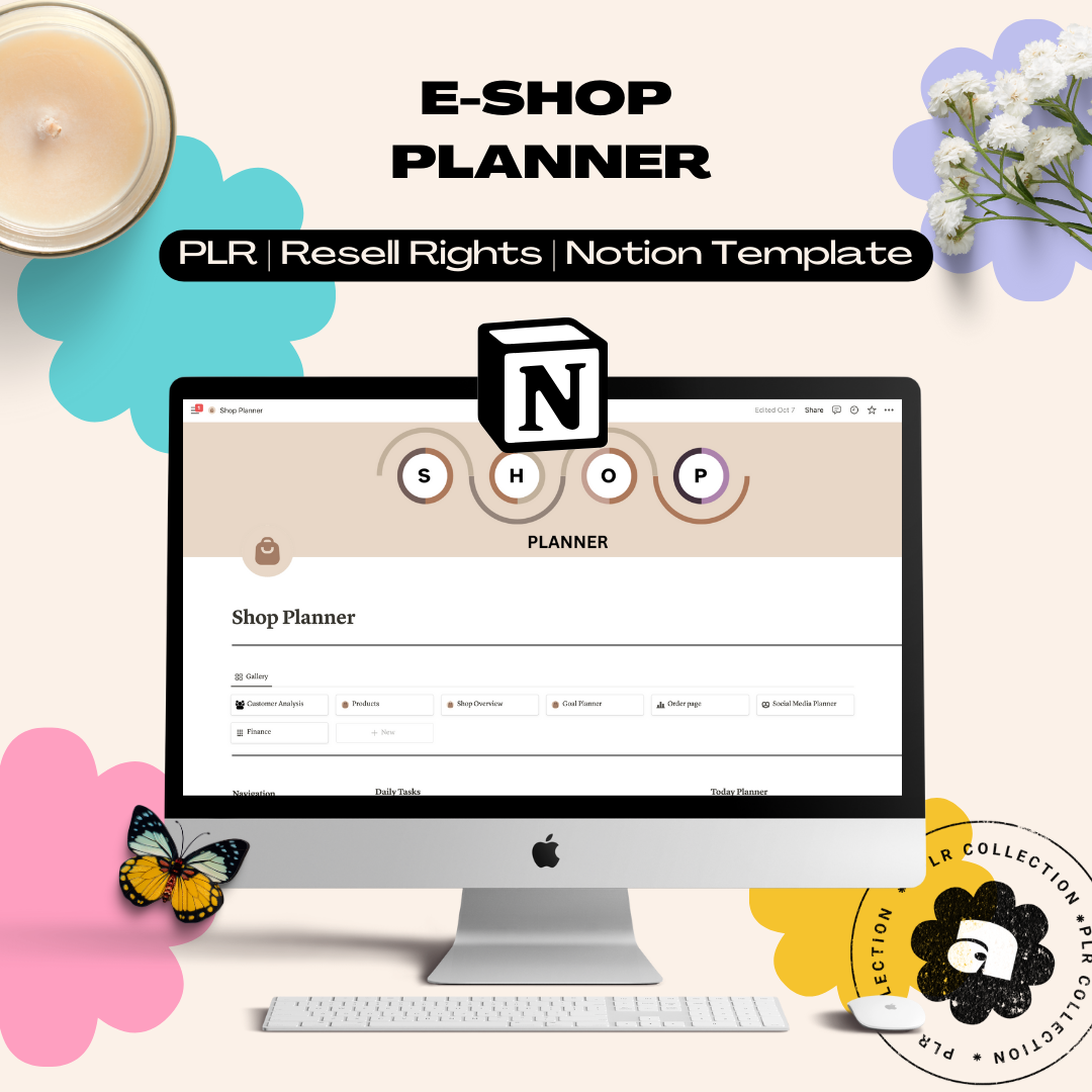 PLR - E-Shop Planner Notion Template (Commercial Use)