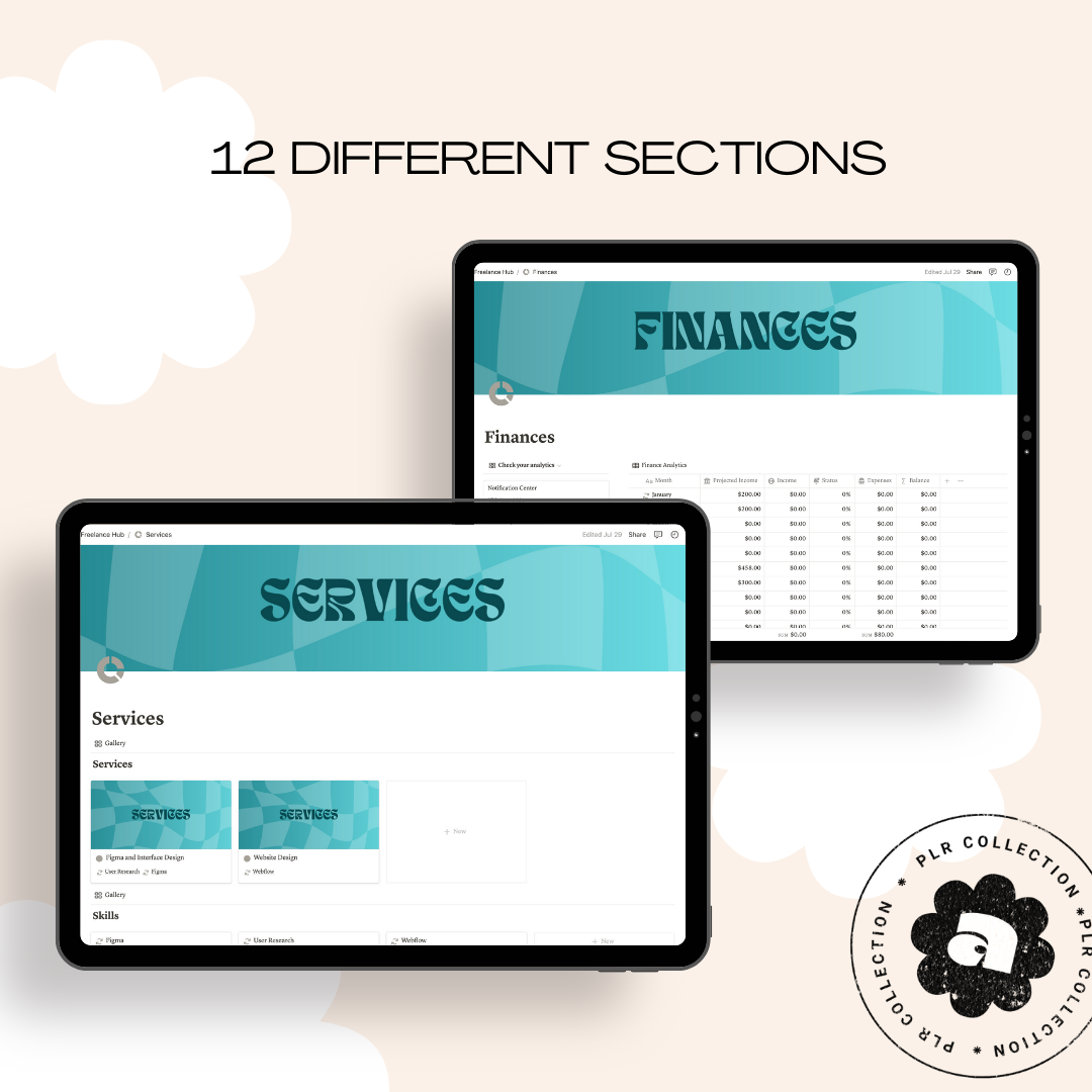 PLR - Freelancer Hub Notion Template (Commercial Use)