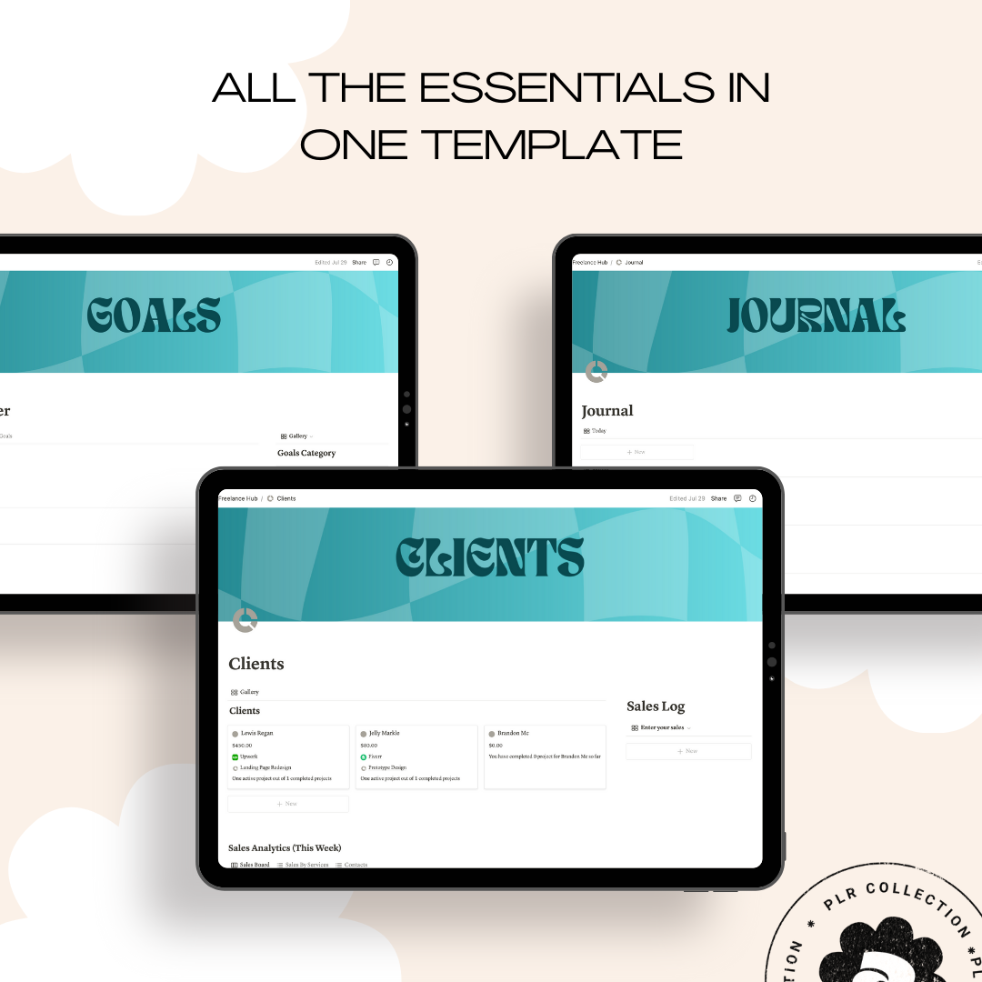 PLR - Freelancer Hub Notion Template (Commercial Use)