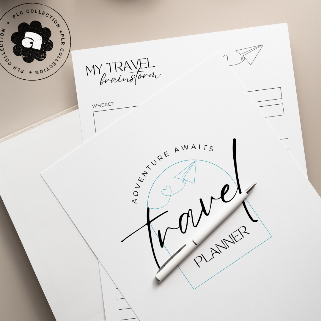 PLR - Travel Planner Canva Template (Commercial Use)