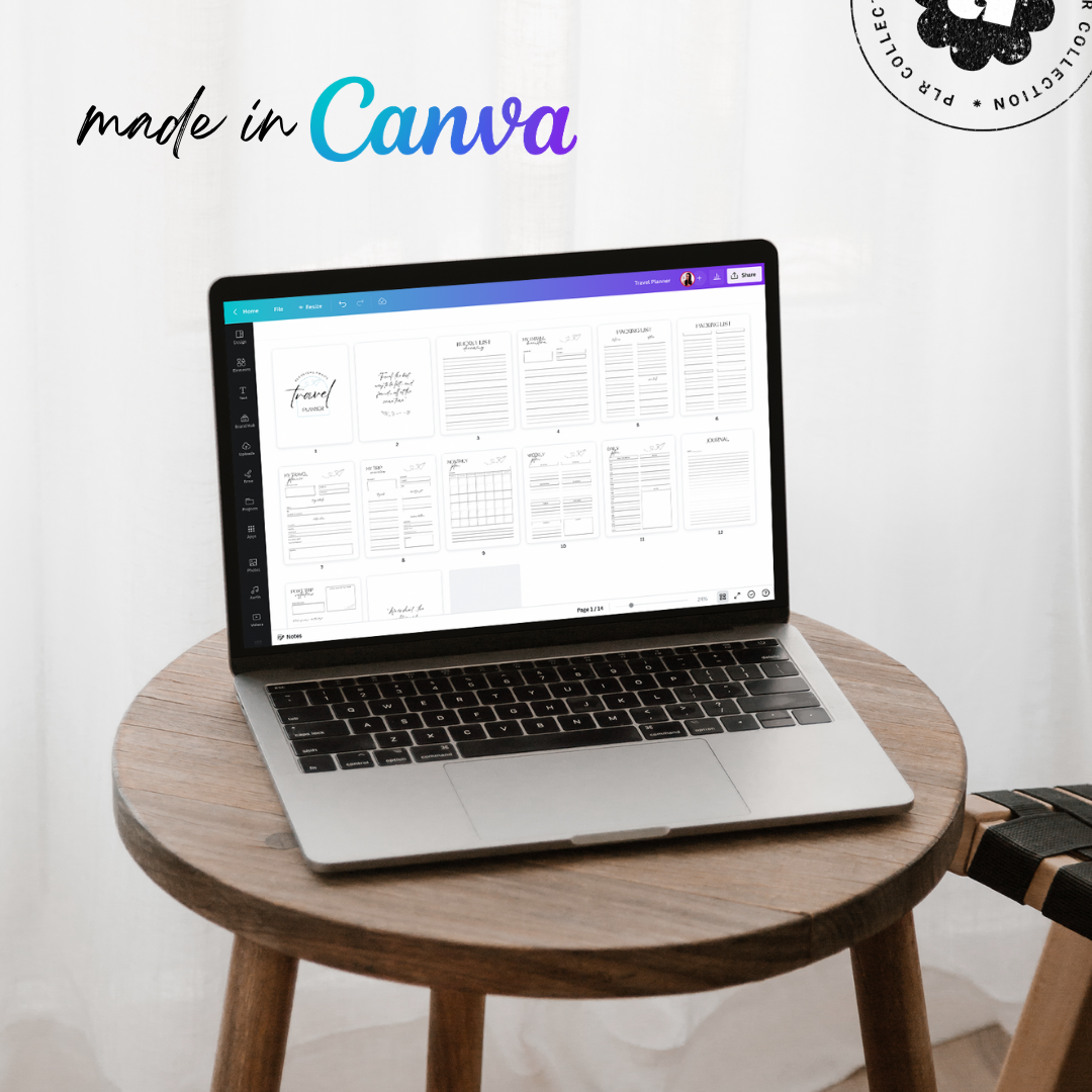 PLR - Travel Planner Canva Template (Commercial Use)