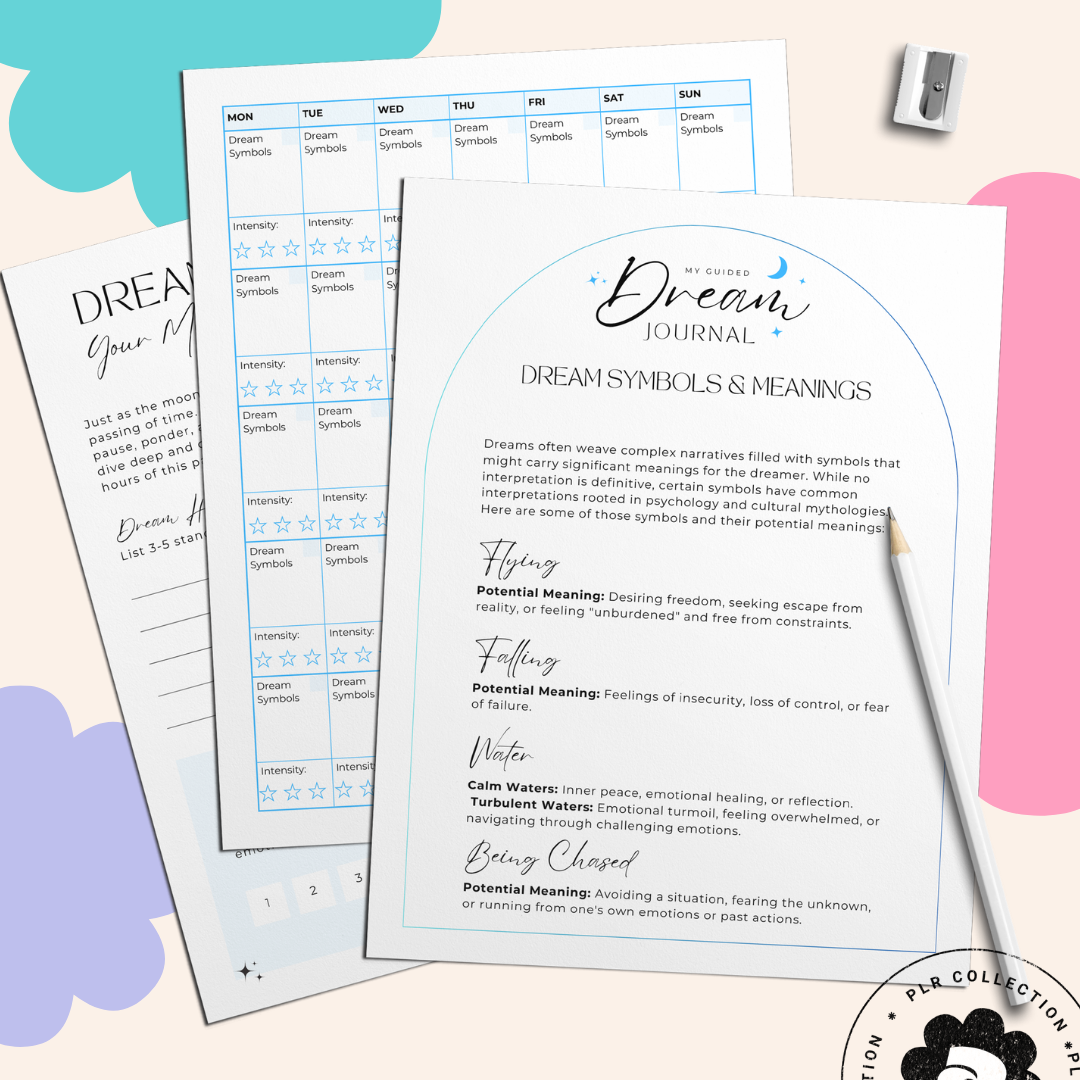 PLR - Guided Dream Journal Canva Template (Commercial Use)