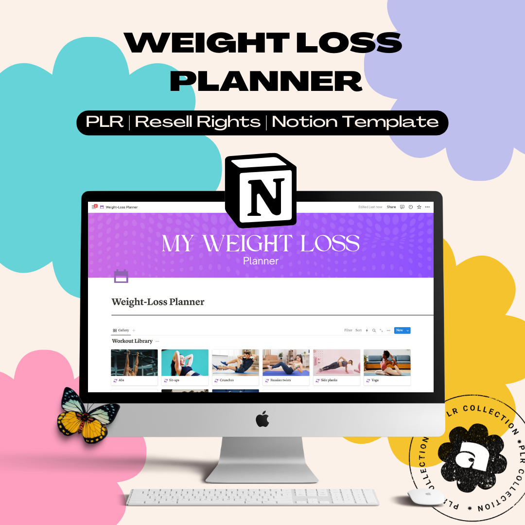 PLR - Weight Loss Planner Notion Template (Commercial Use)